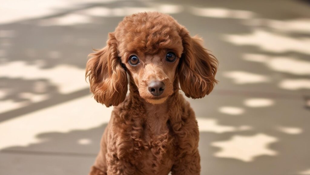犬が不安そうにしている