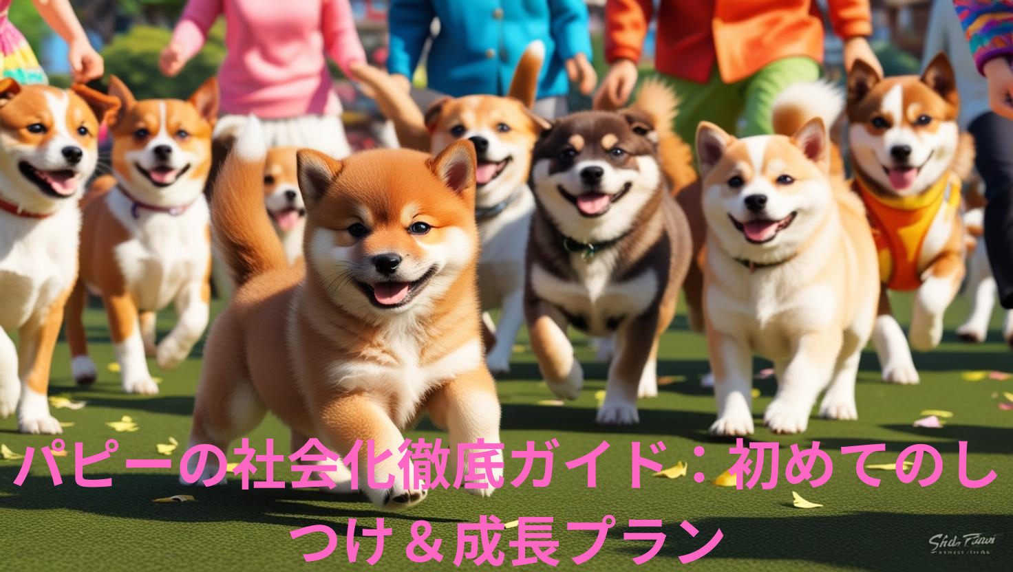 パピーの社会化を進める子犬と人の写真（パピー 社会化 しつけ）