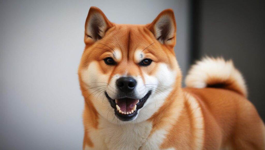 犬が唸っている
