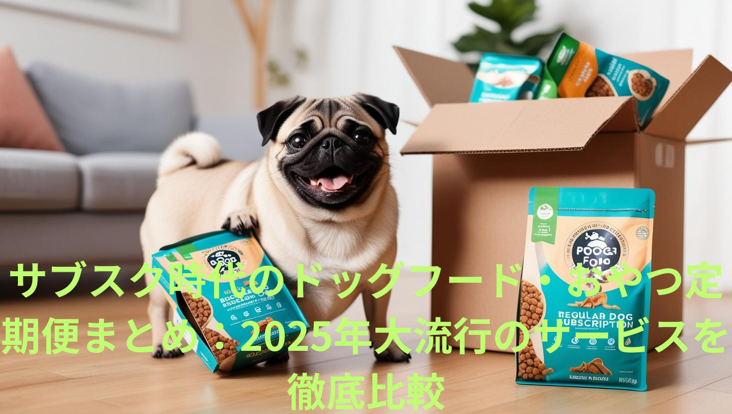 定期便で届くサブスクドッグフードのパッケージ写真