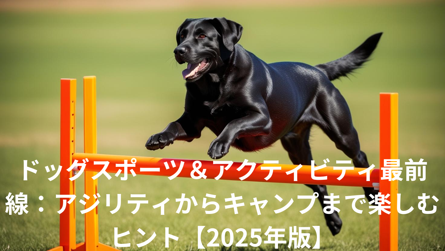 ドッグスポーツのアジリティ競技を楽しむ犬
