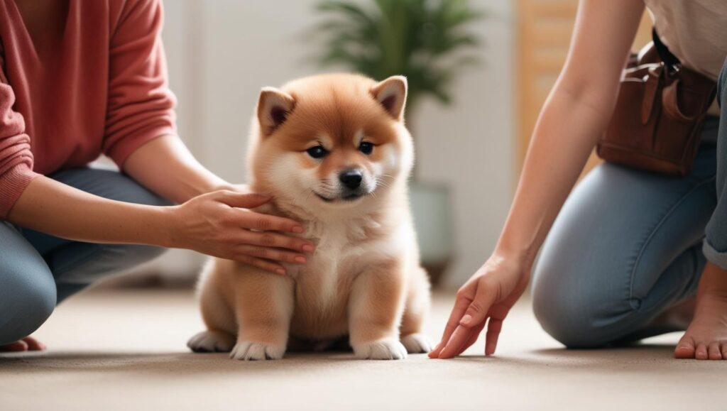 しつけの基本コマンドを練習している写真(犬 しつけ)
