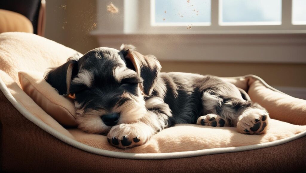 お昼寝タイムの子犬