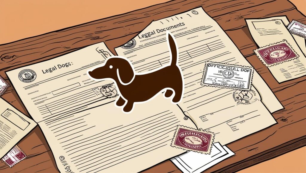 日本の犬に関するワクチンや狂犬病予防に関する法律をイメージしたイラスト