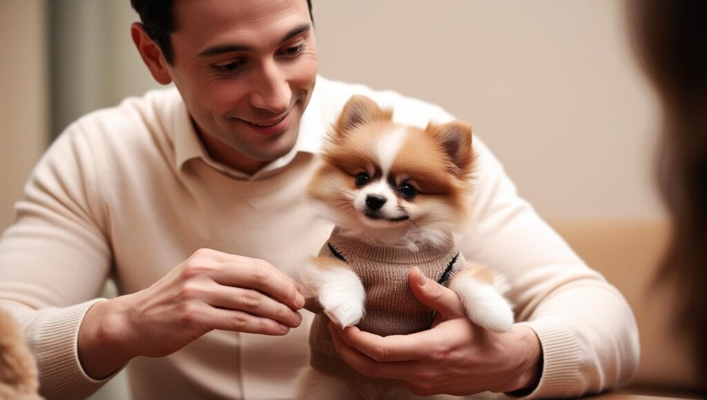「子犬の服に関する飼い主の疑問解決のイメージ